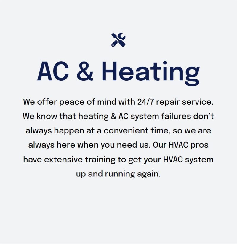 Service One Air Conditioning Heating And Plumbing RESIDENTIAL SERVICES - Service One